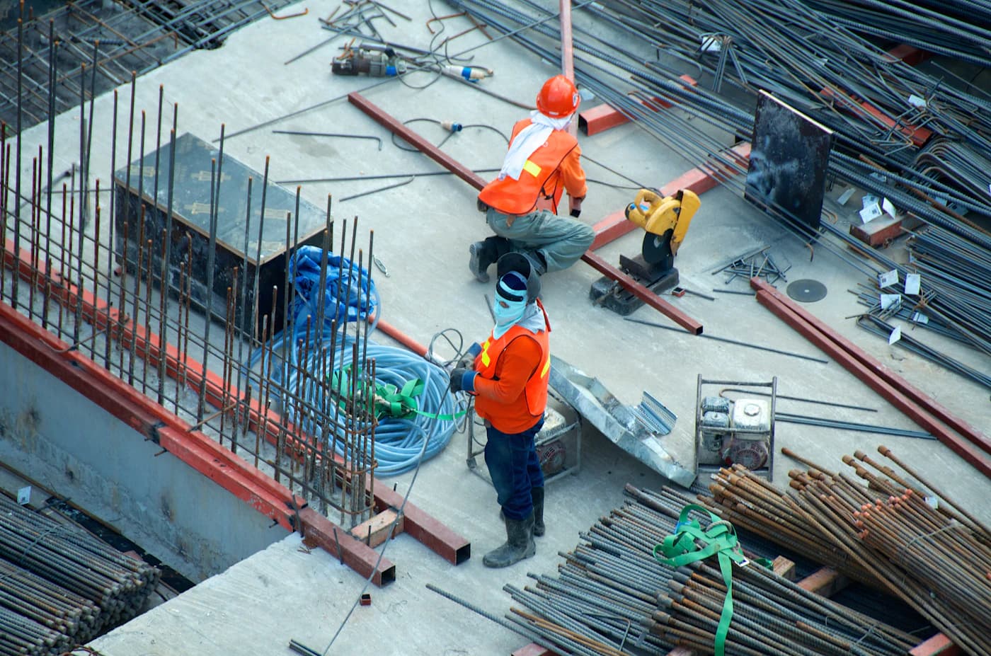 Skilled labourers, ready to work